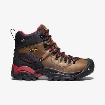 KEEN Pittsburgh 6" (Steel Toe) - Hnede/ Cervene Pracovne Cizmy Panske, KEEN242